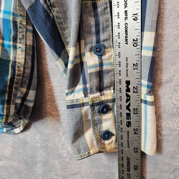 Columbia Mens Blue Plaid Button-Up Shirt L 100% Cotton Casual Long Sleeve Outdoo - Picture 4 of 11